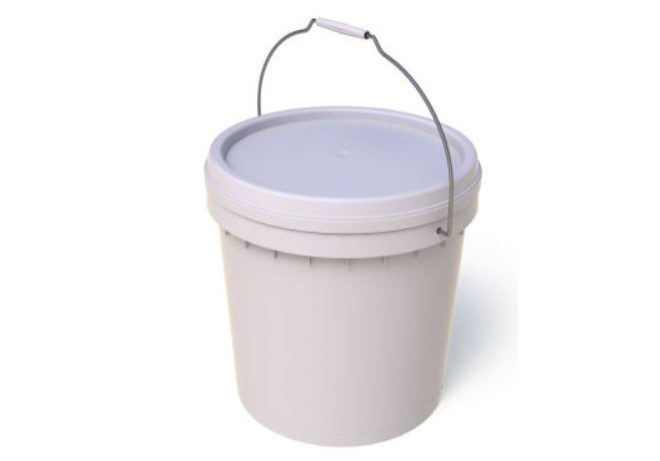 15L塑料桶，盖子为纯白色